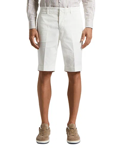 Peserico Garment Dyed Bermuda 10.5 Shorts In Cloud White
