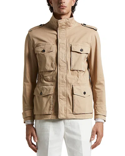 Peserico Garment Dyed Field Jacket In Cappuccino