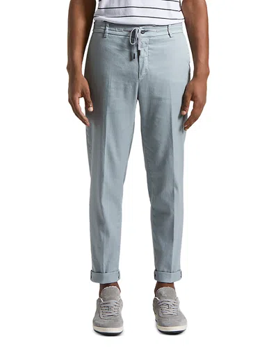 Peserico Garment Dyed Jogger Pants In Saline Blue