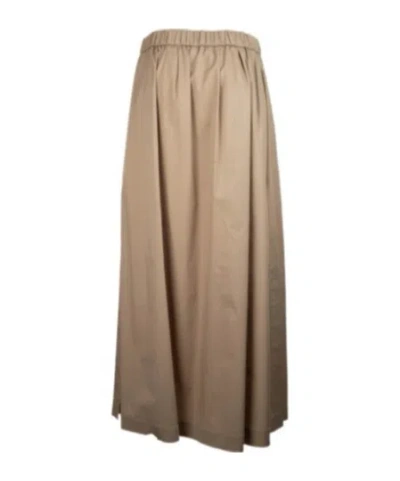 Peserico Gathered Midi Skirt In Brown