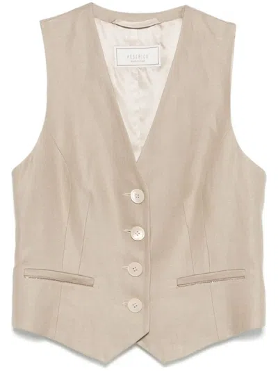 Peserico Gilet In Beige