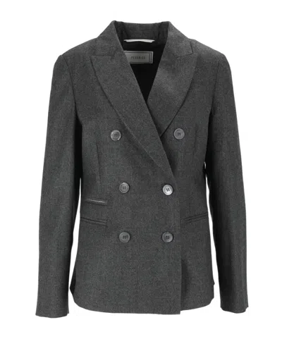 PESERICO PESERICO GLITTER DOUBLE-BREASTED BLAZER