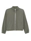 Peserico Glitter Zip-up Sweatshirt In Gray