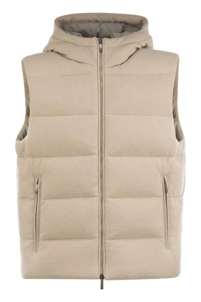 PESERICO PESERICO GOOSE DOWN VEST IN WOOL AND CASHMERE