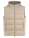 Peserico Men's Goose Down Vest In Light Beige