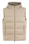 Peserico Men's Goose Down Vest In Light Beige