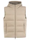 Peserico Men's Goose Down Vest In Light Beige