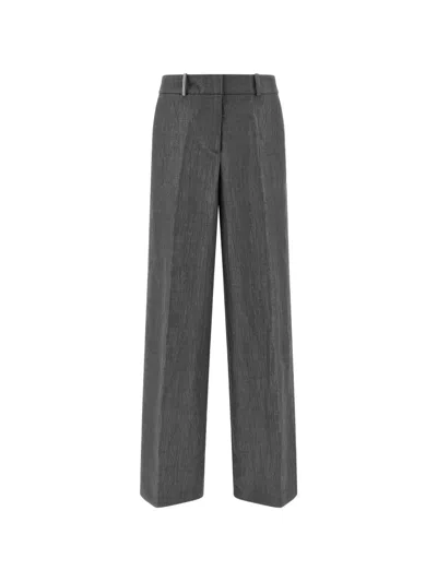 Peserico 푼토 루체 디테일 테일러드 팬츠 In Gray