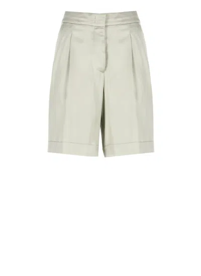 PESERICO PESERICO GREEN VISCOSE SHORTS