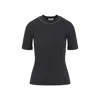 Peserico Grey Cotton T-shirt In Black
