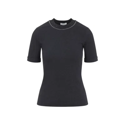PESERICO PESERICO GREY COTTON T-SHIRT