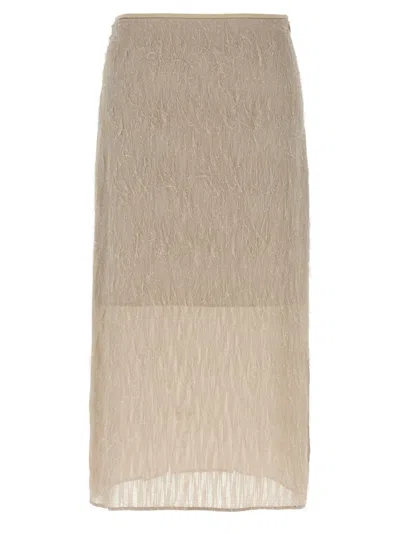 PESERICO GREY FIL COUP SKIRT