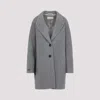 Peserico Mid-length Grey Coat With Notched Lapel In Multi