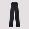 Peserico High-waisted Wide-leg Trousers With Self-tie Belt In Gray