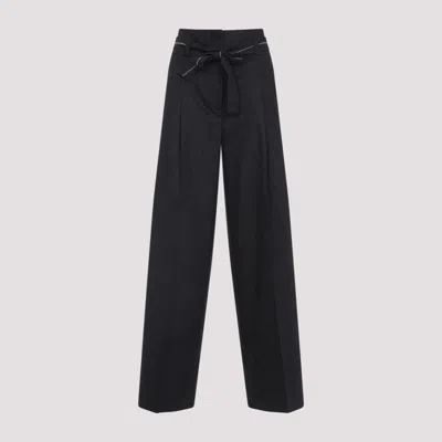 PESERICO GREY WOOL PANTS