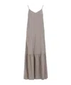 Peserico Habotai Ruffled Modal Maxi Dress