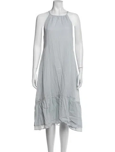 Pre-owned Peserico Halterneck Midi Length Dress In Blue