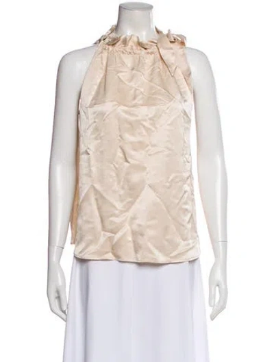 Pre-owned Peserico Halterneck Sleeveless Top In Neutral