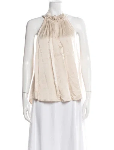 Pre-owned Peserico Halterneck Sleeveless Top In Neutral