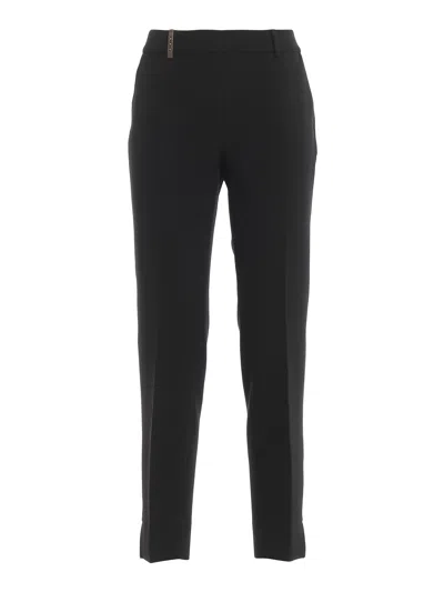PESERICO HEAVY JERSEY CIGARETTE TROUSERS