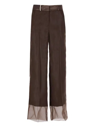 PESERICO HEM-DETAIL TROUSERS