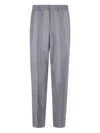 Peserico Herringbone Elasticated-waist Trousers In Gray