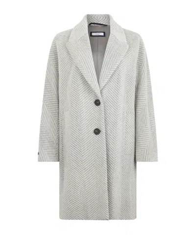 PESERICO HERRINGBONE-PATTERN COAT