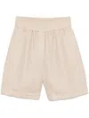 Peserico Herringbone Shorts In Neutrals