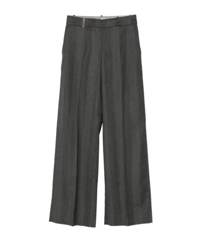 PESERICO HERRINGBONE TROUSERS
