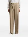 Peserico Herringbone Trousers In Brown
