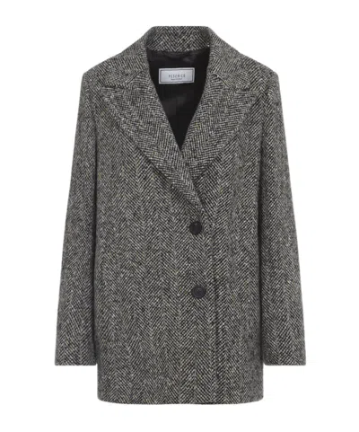 PESERICO HERRINGBONE TWEED COAT