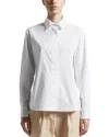 Peserico Hidden Button Blouse In Light White