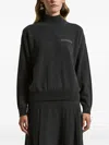 Peserico High-neck Embellished Sweater In Gray