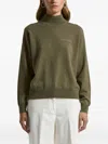 Peserico High-neck Embellished Sweater In Green