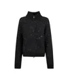 Peserico High-neck Knitted Cardigan In Black