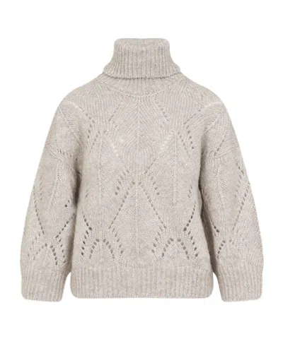 PESERICO TURTLENECK DIAMOND-PATTERN KNITWEAR