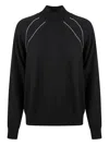 Peserico High-neck Long-sleeve Sweater In Black