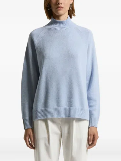 Peserico High-neck Raglan-sleeve Sweater In Blue