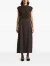 Peserico High-neck Sleeveless Dress In Multi