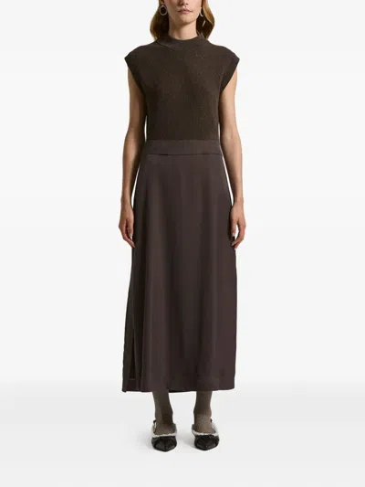 Peserico High-neck Sleeveless Dress In Multi