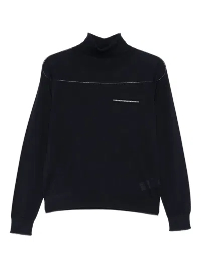 Peserico High-neck Sweater In Blue