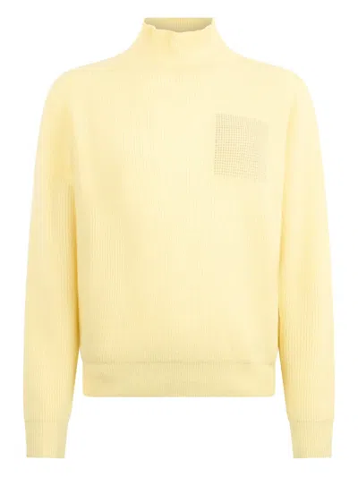 Peserico High-neck Sweater In Yellow