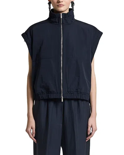 Peserico High Neck Vest In Blue