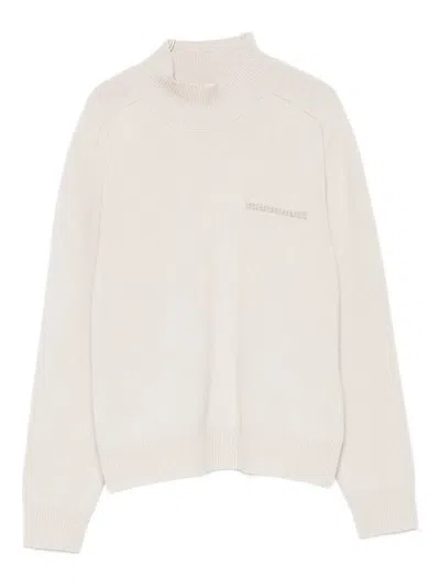 Peserico High-neck Wool Sweater In Neutral