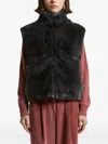 Peserico High-neck Zip-fastening Waistcoat In Gray