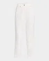 Peserico High-rise Denim Capri Pants In White
