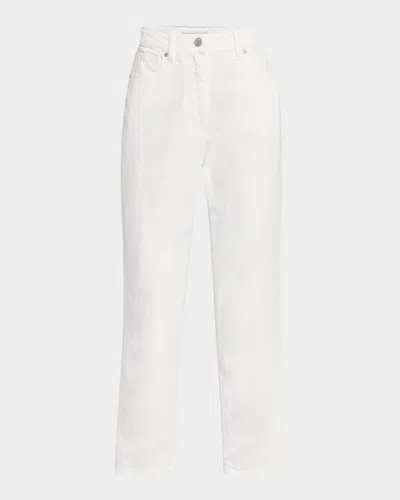 Peserico High-rise Denim Capri Pants In White