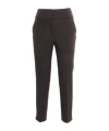 Peserico High-rise Slim-fit Trousers In Brown