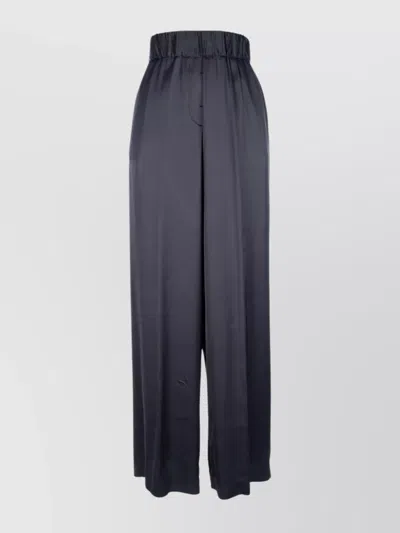 Peserico High Rise Wide Leg Trousers In Blue