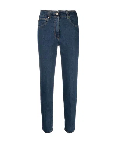Peserico High-waist Cotton Jeans In Blue